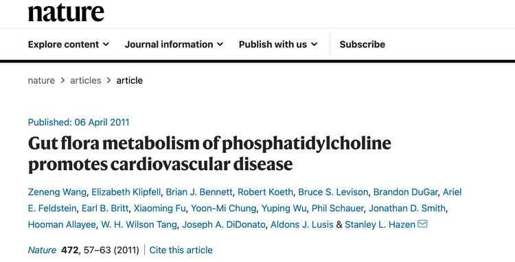 Blog of Cardiovascular Disease: What’s Choline Got to Do With It? which have image Cardiovascular Disease: What’s Choline Got to Do With It?