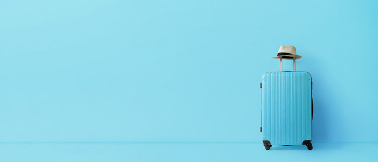 Blog of 6 Immune Hacks to Keep You Healthy During the Holiday Season which have image blue suitcase